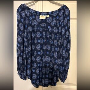 Beautiful blue top from Maeve by Anthropologie.  Size 12.